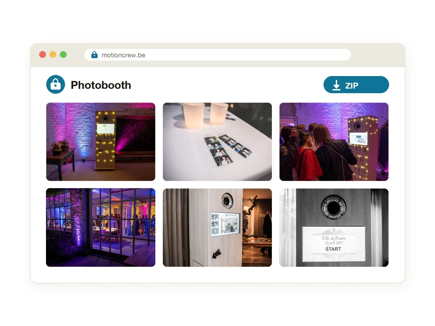 Online gallery with all the photos of the party